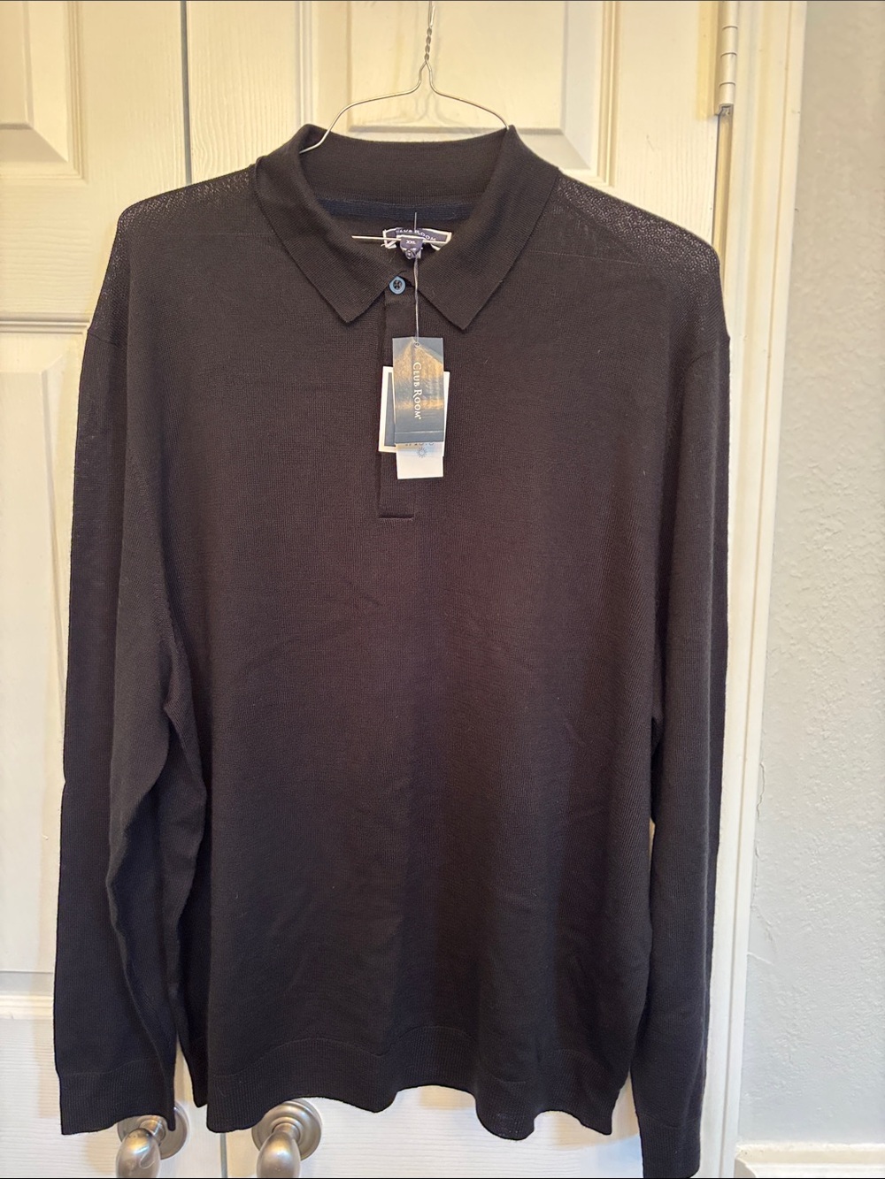 Club Room Black Long Sleeve polo Sweater